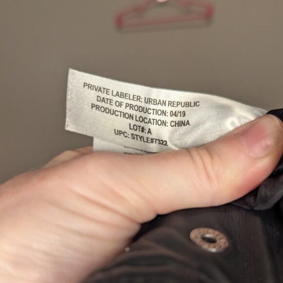 4/$20 Urban Republic Kids Black Faux Leather Biker Moto Zip Up Jacket Size XS/2T - Picture 8 of 9